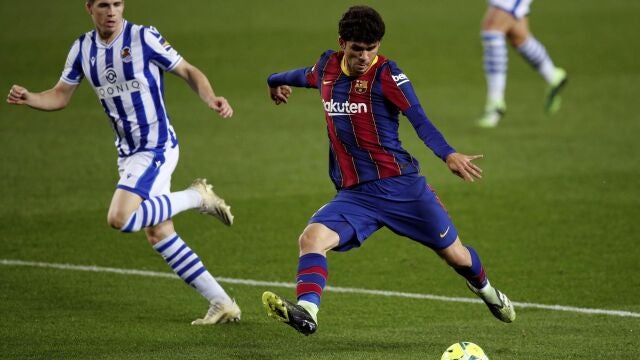 Carles Aleñá con el Barcelona.