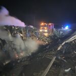 Accidente entre dos camiones en la provincia de Valladolid