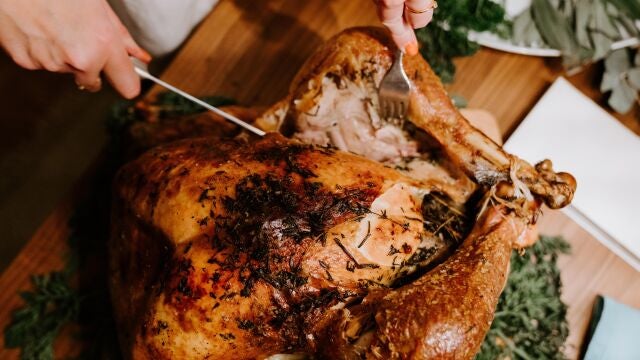 En la imagen, un pavo de Navidad