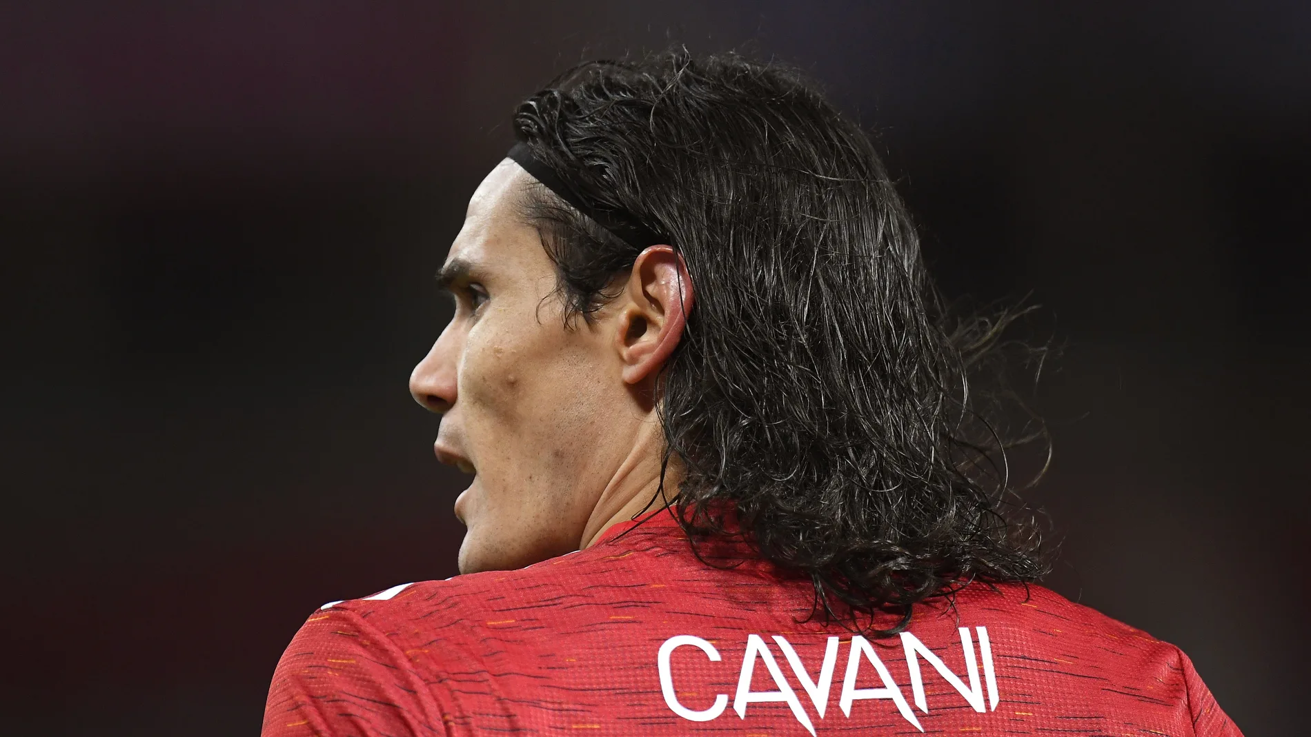 Edinson Cavani con el Manchester United.