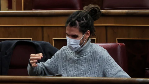 El diputado de Podemos Alberto Rodríguez, el día que el Congreso votó la concesión de su suplicatorio