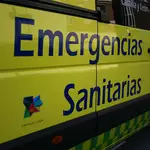 Ambulancia de Sacyl que se ha trasladado al lugar del suceso