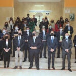 Foto de familia del Certamen Empresario del Año en Valladolid con los galardonados y las autoridades