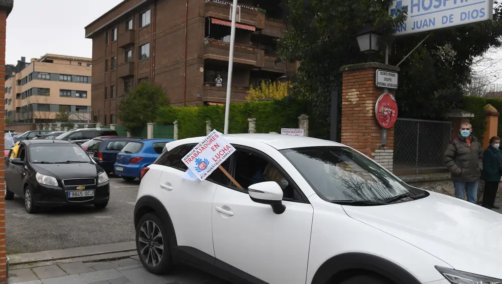 Manifestación de los trabajadores del centro