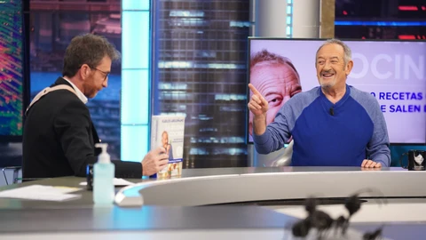 Karlos Arguiñano, junto a Pablo Motos en 'El Hormiguero'.