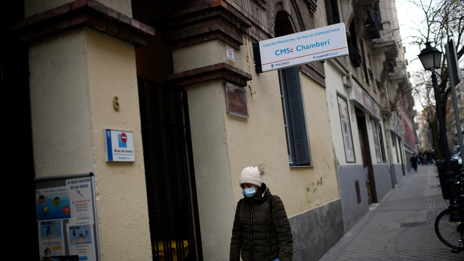 Inmediaciones del centro de salud de Andrés Mellado en la ZBS del mismo nombre en Madrid.