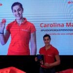 La campeona olímpica de bádminton Carolina Marín presentó su libro "Puedo porque pienso que puedo"