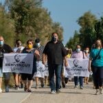 El líder de ERC, Oriol Junqueras, es homenajeado por su partido y sus vecinos en su pueblo el día en el que alcanzó su clasificación de preso en tercer grado, en régimen de semilibertad, en Sant Vicenç dels Horts, Barcelona