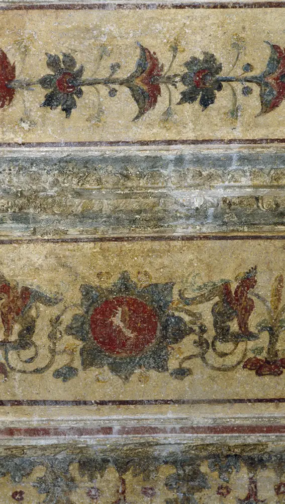 Detalle de la decoración en el interior de la Domus Aurea de Nerón