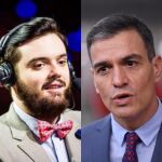 Ibai Llanos (izq) y Pedro Sánchez (der) intercambian mensajes en Twitter