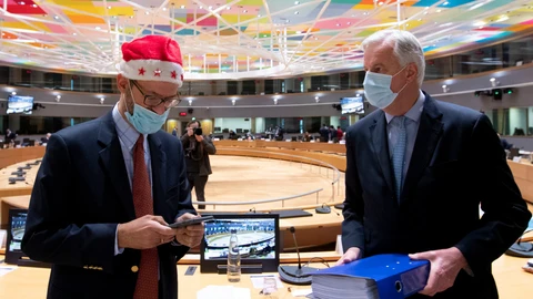 Michel Barnier, el negociador jefe europeo, explicó el viernes a los embajadores permanentes el contenido del acuerdo con Reino Unido