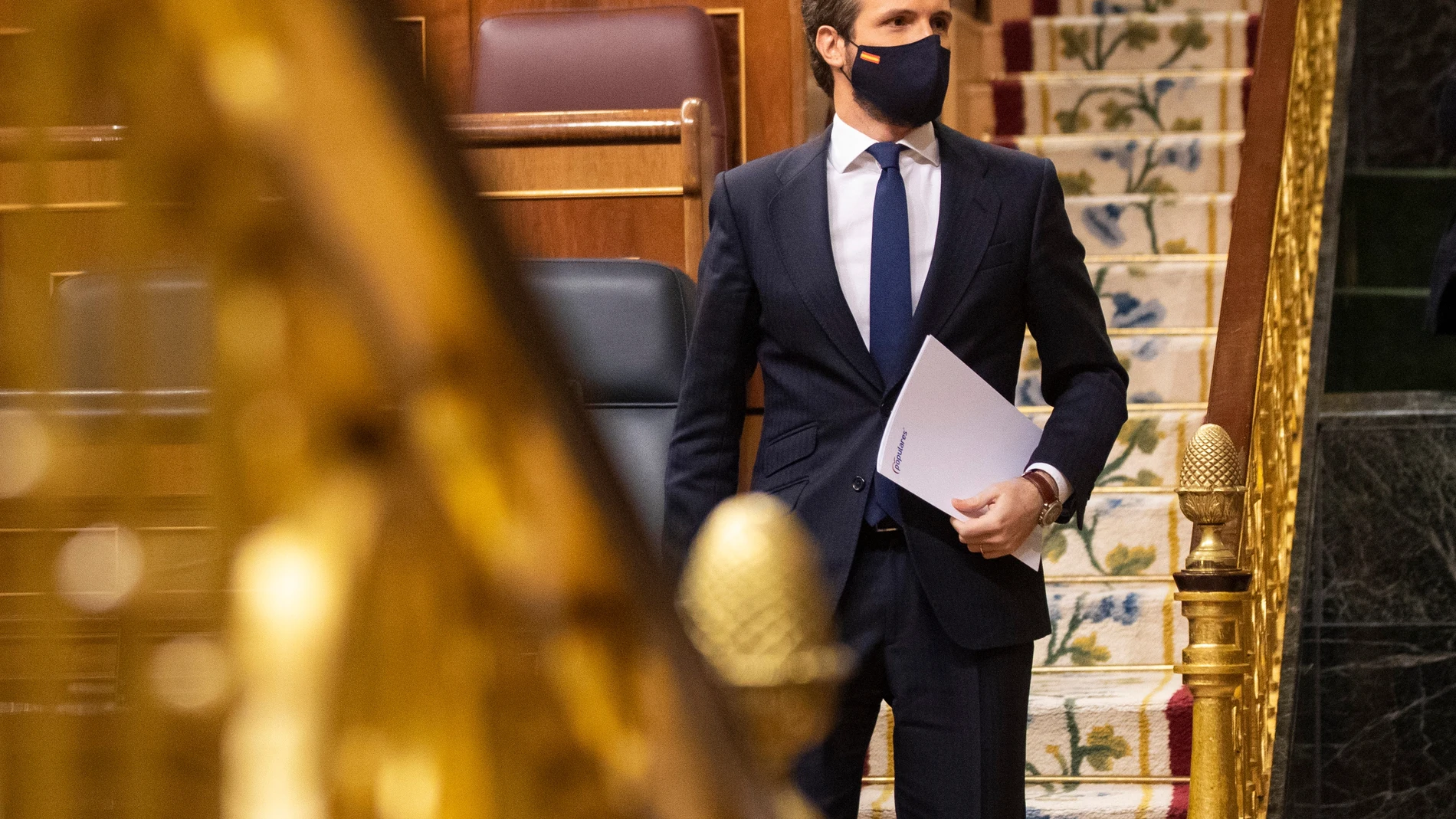 Pablo Casado, en una de sus últimas intervenciones en el Pleno del Congreso