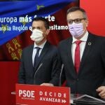 El secretario general del PSRM y portavoz del Grupo Parlamentario Socialista, Diego Conesa, y el diputado europeo Marcos RosPSRM-PSOE28/12/2020