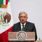 FILE PHOTO: Mexico's President Andres Manuel Lopez Obrador addresses to the nation on his second anniversary as the President of Mexico, at the National Palace in Mexico City, Mexico, December 1, 2020. REUTERS/Henry Romero/File Photo