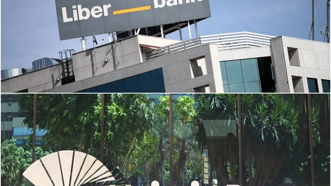 Montaje con sedes de Liberbank y Unicaja Banco.EUROPA PRESS/ARCHIVO29/12/2020