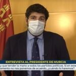 El presidente de la Región de Murcia, Fernando López Miras
