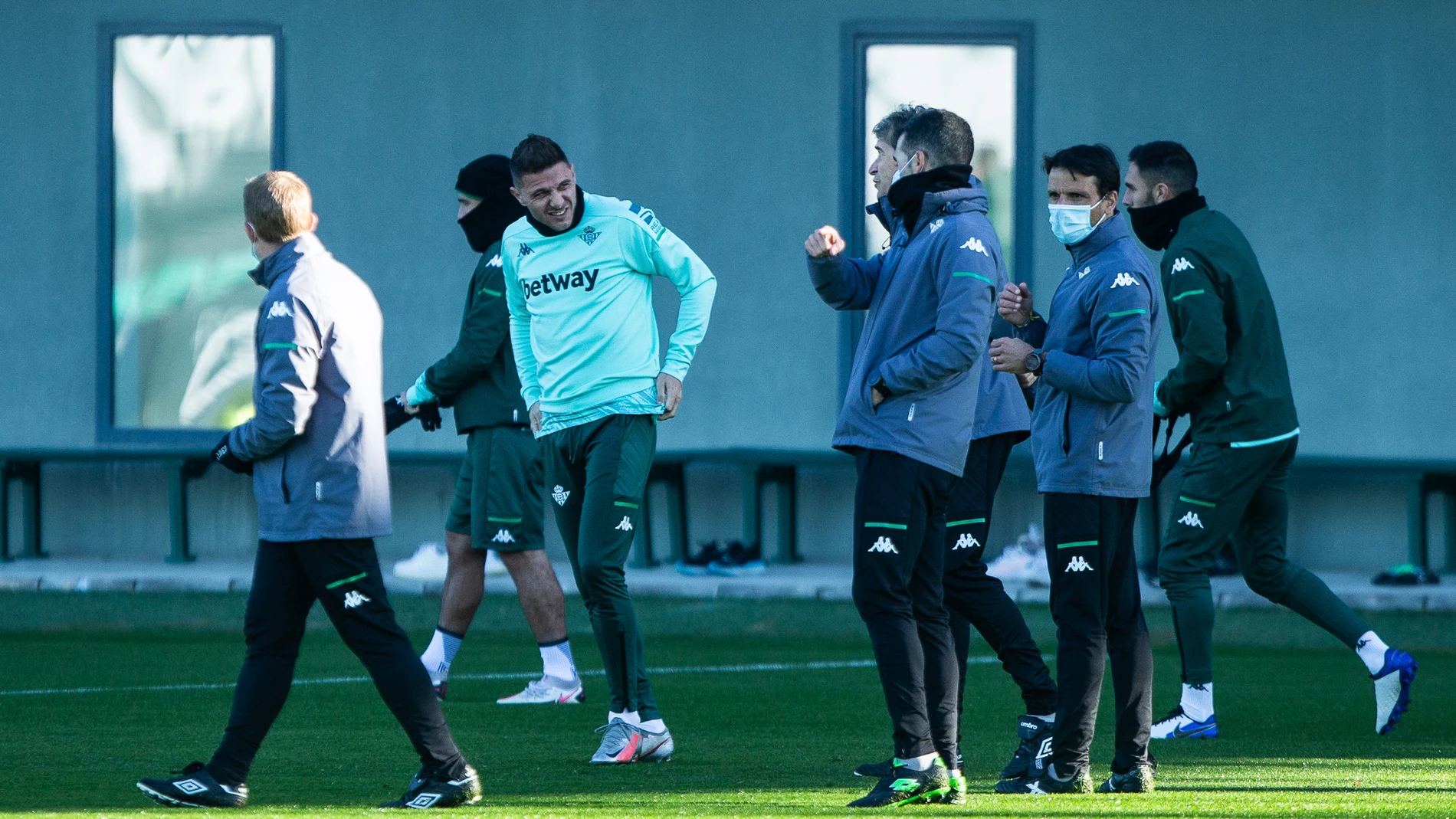 Joaquín, en el último entrenamiento del Betis en 2020