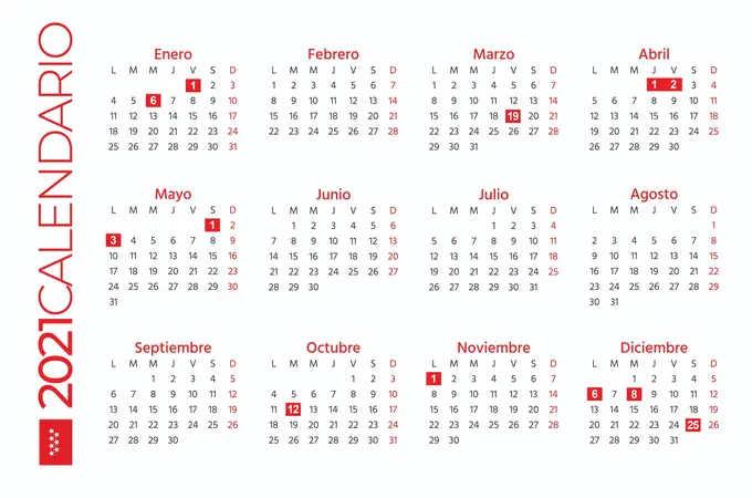 Calendario laboral: Estos son los festivos y puentes de Madrid en 2021 