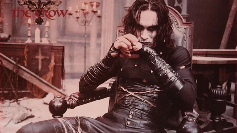 Brandon Lee, en la película The Crow