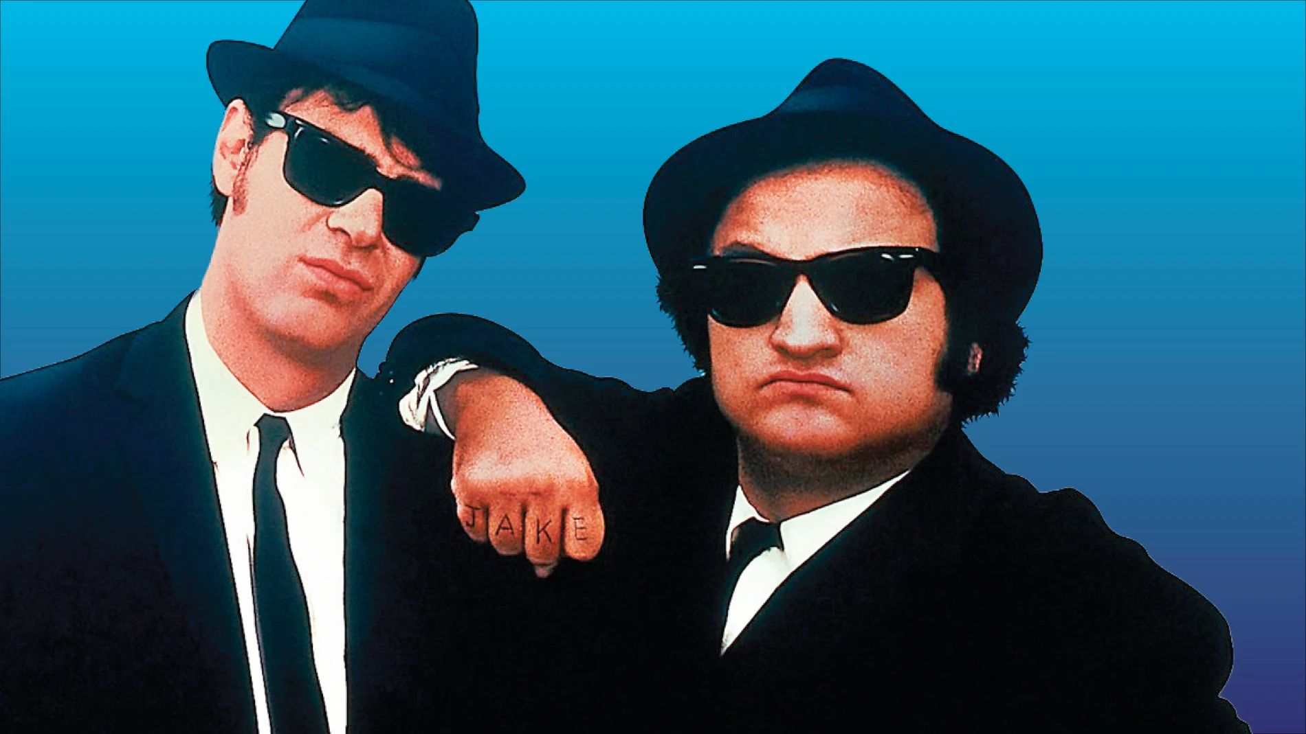 Integrantes de la banda The Blues Brothers