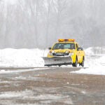 Nieve en la localidad leonesa de Pola de Gordón