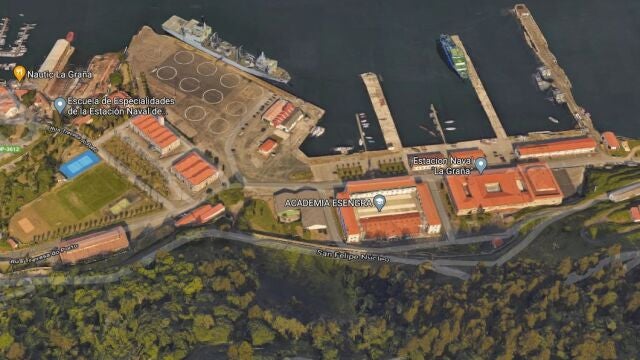 Zona militar de A Graña en Ferrol