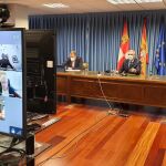 El delegado del Gobierno, Javier Izquierdo, preside la reunión telemática