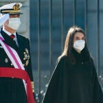 El Rey Felipe VI y la Reina Letizia el pasado 6 de enero en la Pascua Militar