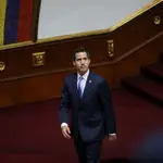 El reconocido como presidente interino de Venezuela, Juan Guaidó, en la Asamblea