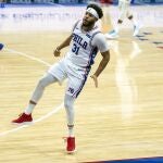 Seth Curry, durante un partido con los Sixers.
