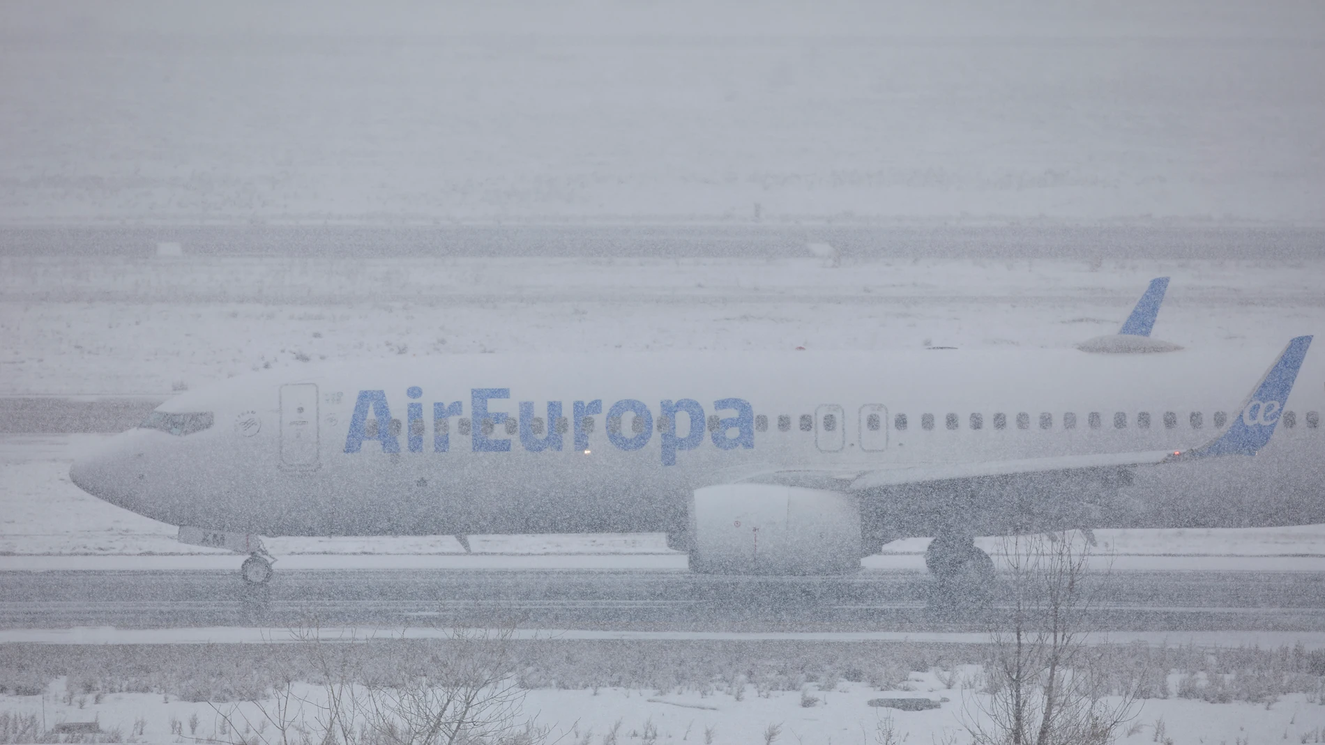 Un avión de la compañía Air Europa en el Aeropuerto de Madrid-Barajas Adolfo Suárez el pasado viernes