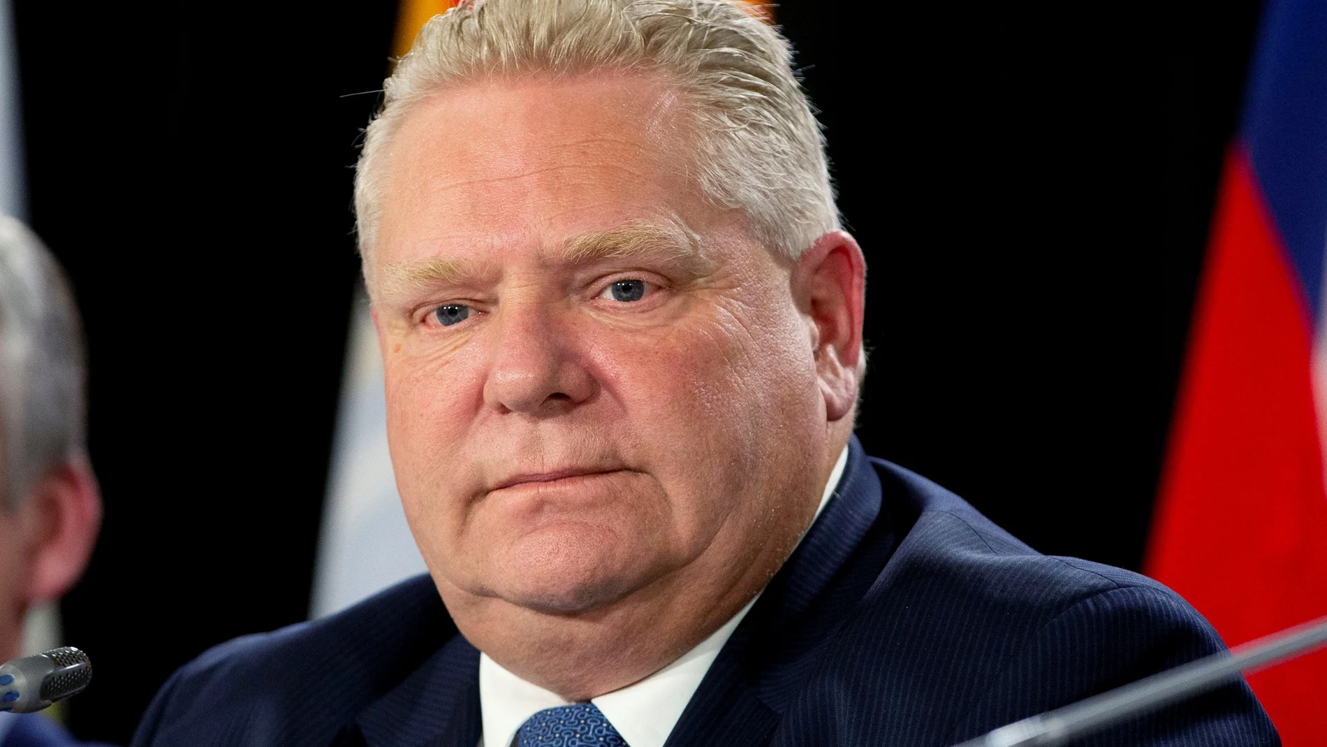FILE PHOTO: Ontario Premier Doug Ford is seen after a meeting with Canada's provincial premiers in Toronto, Ontario, Canada December 2, 2019. REUTERS/Carlos Osorio/File Photo