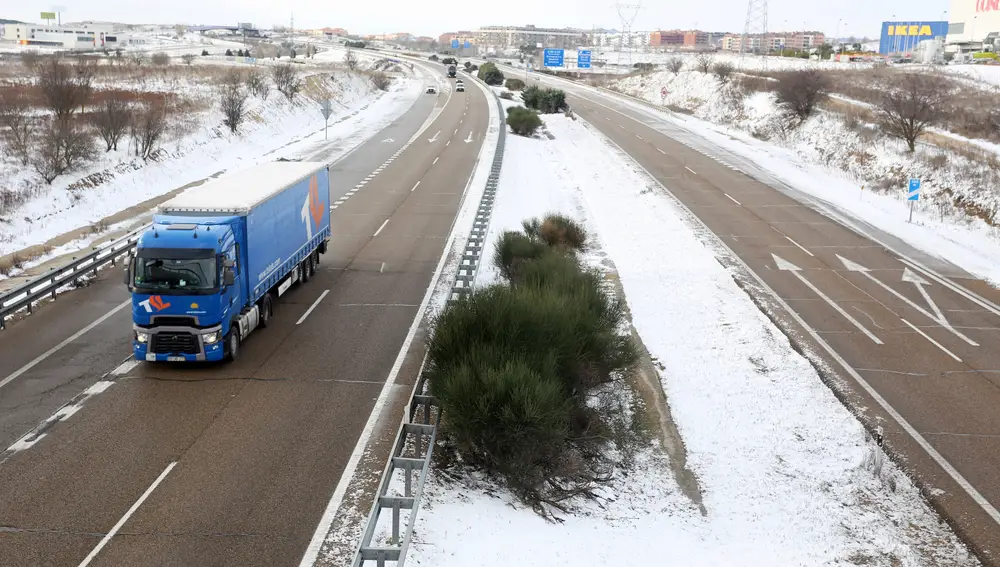 Autovía A-62 a su paso por la localidad vallisoletana de Arroyo de la Encomienda
