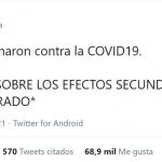 El impactante tuit de una española sobre los efectos secundarios de la vacuna