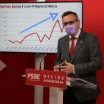 Diego Conesa en rueda de prensa