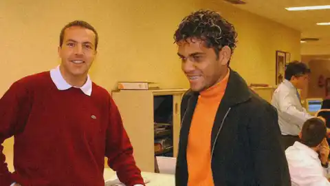 Cristóbal Soria y Dani Alves.