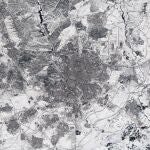 Imagen del satélite europeo Sentinel-2 de la gran nevada caída sobre Madrid