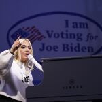 Lady Gaga durante un acto de precampaña del demócrata Joe Biden en Pittsburgh