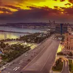 La ciudad de Bakú, a las orillas del mar Caspio.