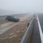 Uno de los accidentes provocados por el hielo en la A-66