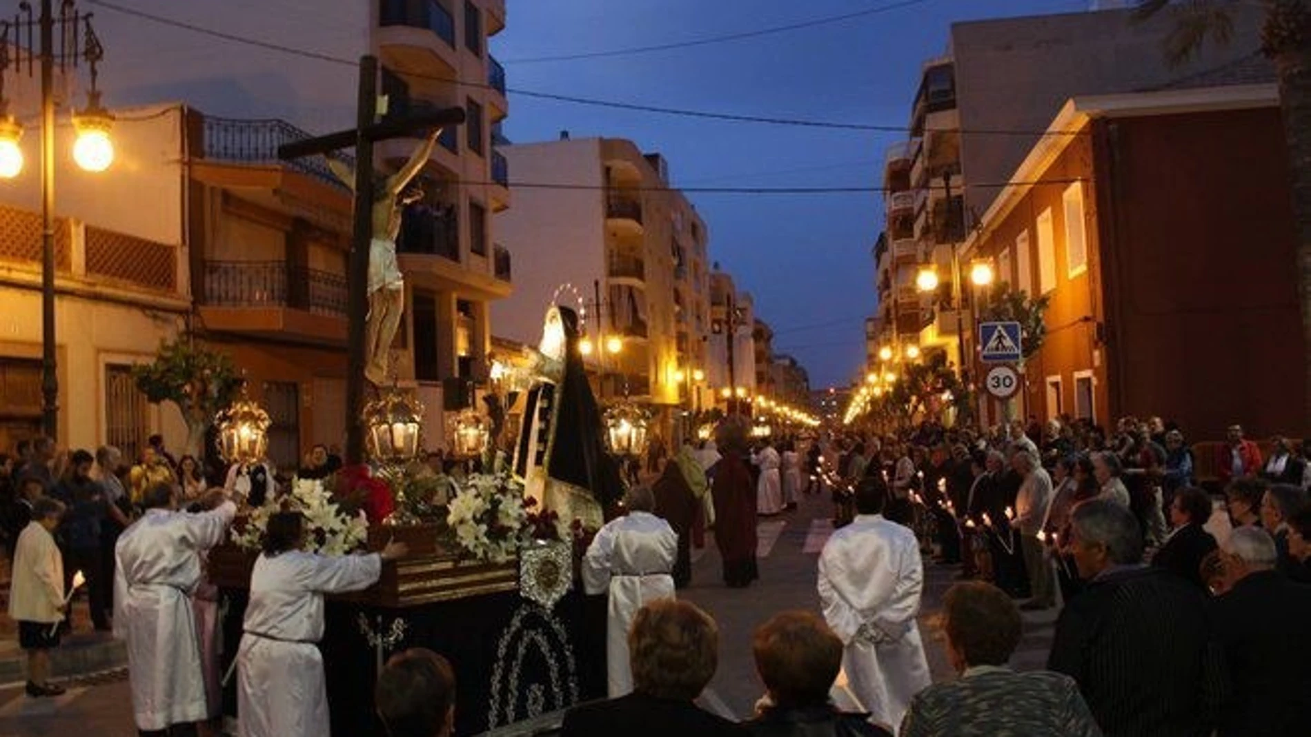 Procesión de Semana santa en El Campello (Alicante)