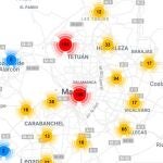 Imagen del mapa creado por la Federación Regional de Asociaciones Vecinales de Madrid (FRAVM)
