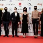 Integrantes del equipo de la serie "Antidisturbios" a su llegada a la gala de entrega de los "Premios Forqué"