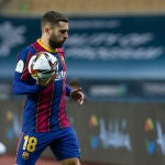Jordi Alba, en la final de la Supercopa entre el Barcelona y el Athletic.