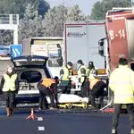 Tres personas muertas atropelladas al tratar de auxiliar a un camión accidentado en Tordesillas (Valladolid)