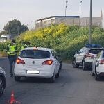 Control de tráfico por parte de Guardia Civil