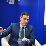 El presidente del Gobierno, Pedro Sánchez, en el ciclo de encuentros sobre los fondos europeos que organizan la agencia EFE y KPMG