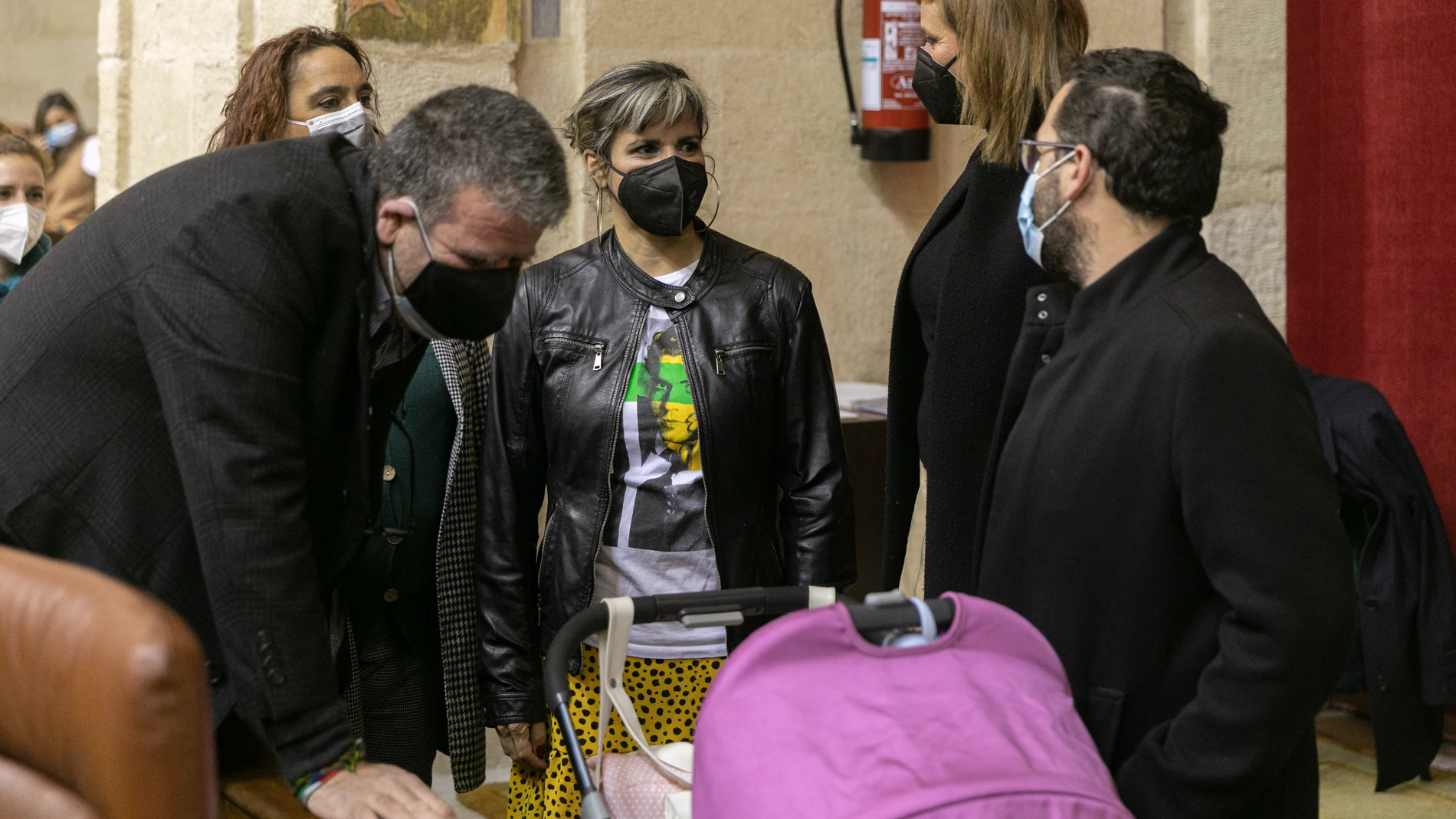 Algunos de los expulsados de Adelante Andalucía, que pasan al despacho del grupo mixto