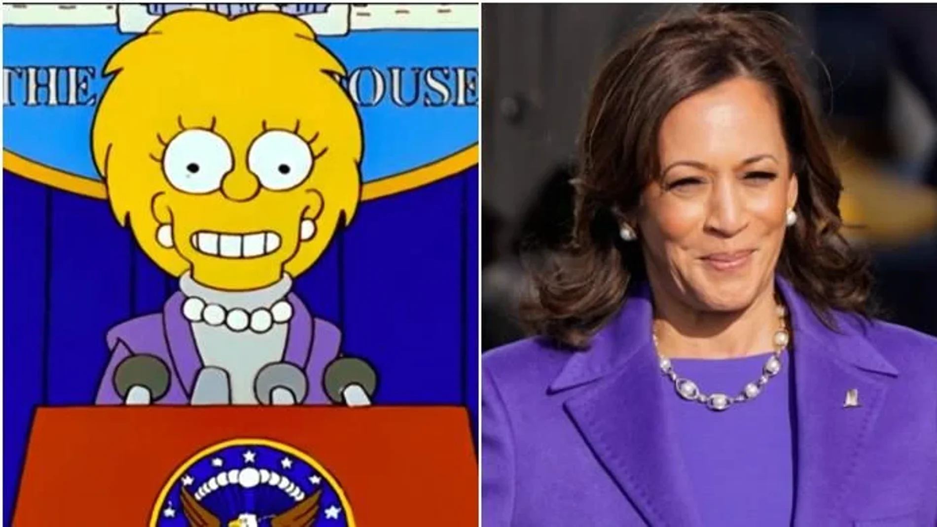 'Los Simpson' predijeron el atuendo de Kamala Harris el día de su investidura como vicepresidenta de EEUU
