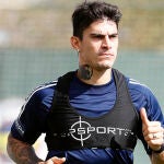 Diego Perotti, en un entrenamiento con el Fenerbahçe.